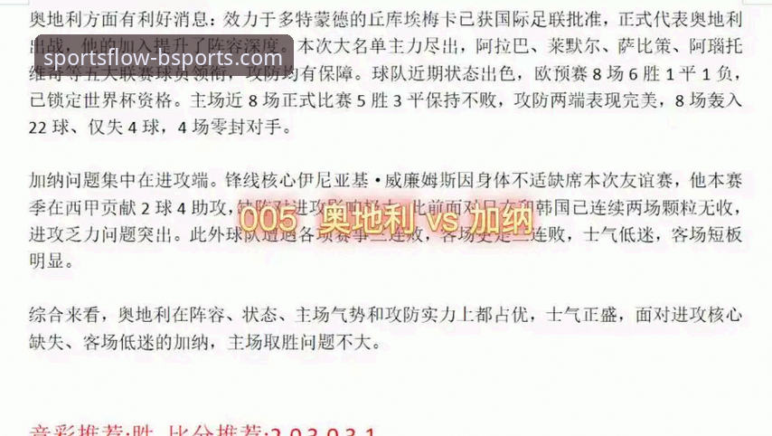 资深用户大飞的观赛解析：从奥地利5-1大胜加纳，看体育直播APP如何提升观赛深度